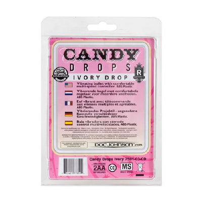 Candy Drops Ivory Drop Wired Bullet Vibrators Doc Johnson