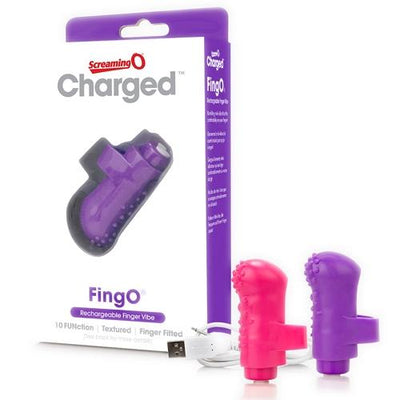 Charged Fing O Rechargeable Finger Vibe More Toys Screaming O Purple