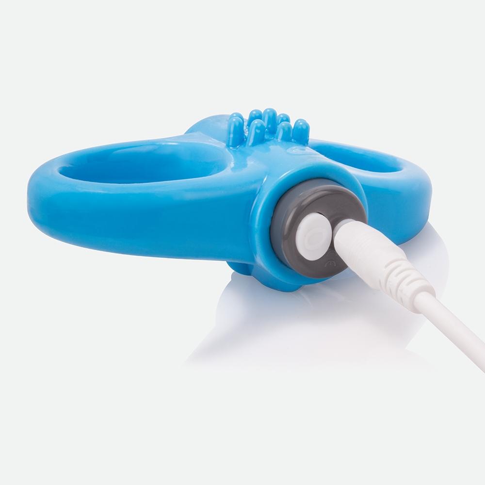 Charged Yoga Vibrating Cock Ring More Toys Screaming O Blue