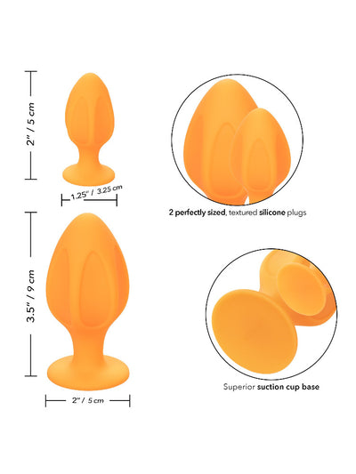 Cheeky Silicone Butt Plug Anal Kit Anal Toys CalExotics Orange