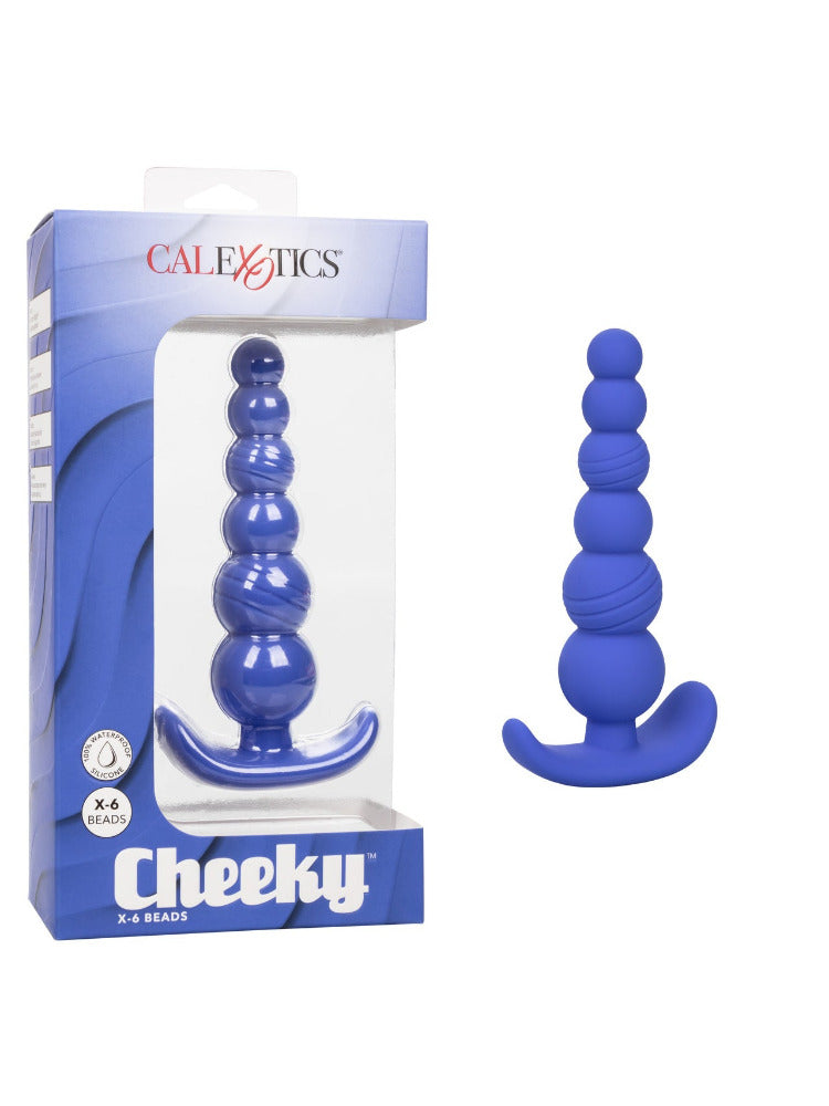 Cheeky X-6 Silicone Anal Beads Anal Toys  CalExotics Purple