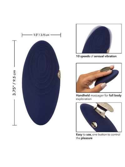 Chic Violet Silicone Handheld Massager Vibrators CalExotics Royal Blue