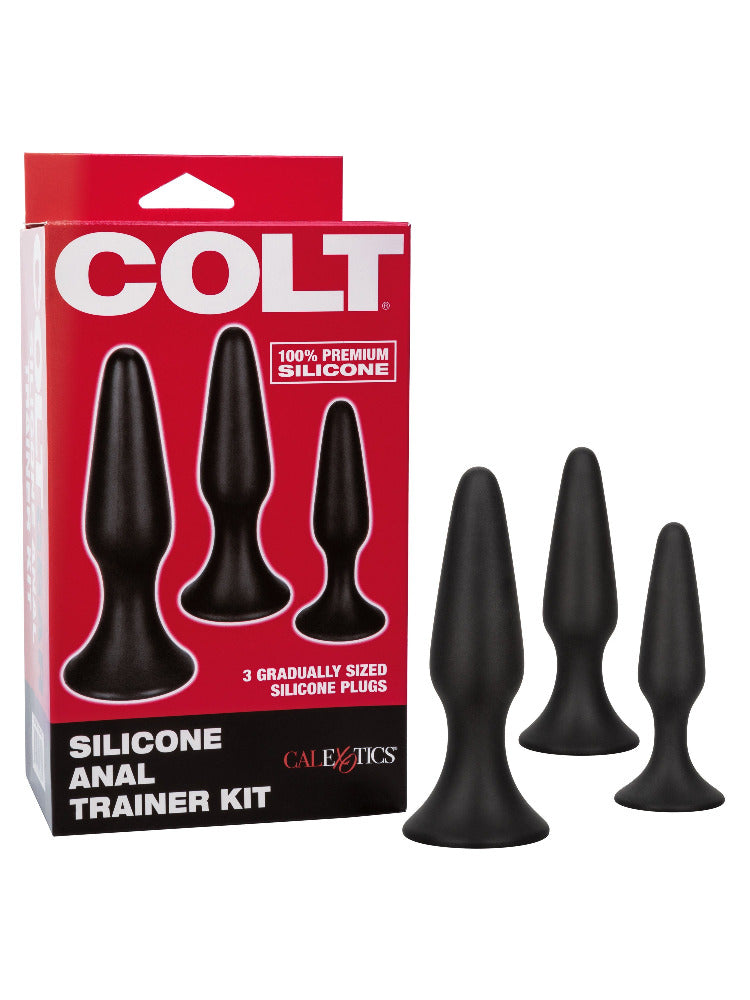 COLT Silicone Gradual Trainer Anal Plug Set Anal Toys CalExotics Black