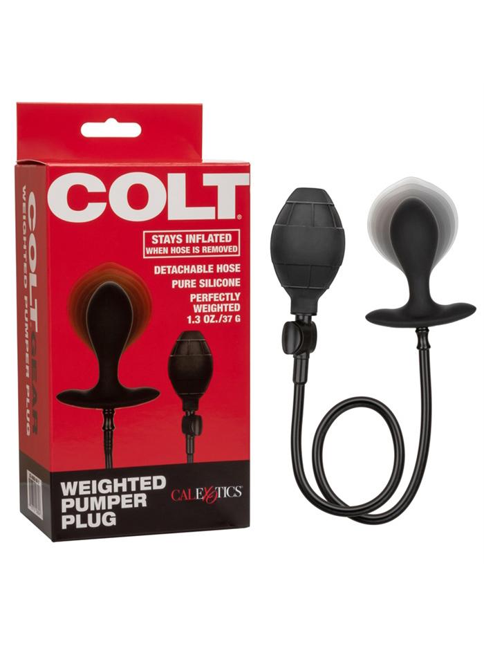 Colt Weighted Pumper Inflatable Butt Plug Anal Toys CalExotics Black