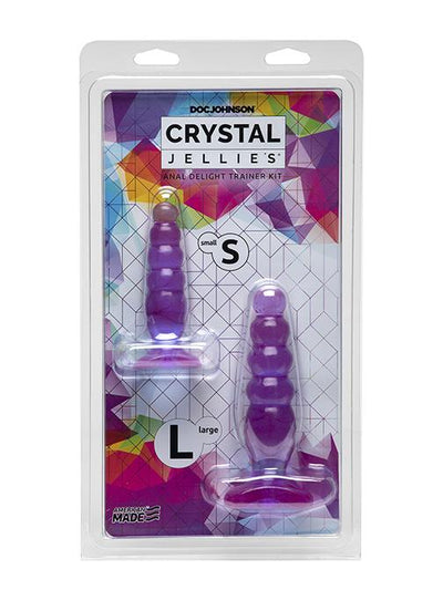 Crystal Jellies Anal Delight Trainer Kit Anal Toys Doc Johnson Purple