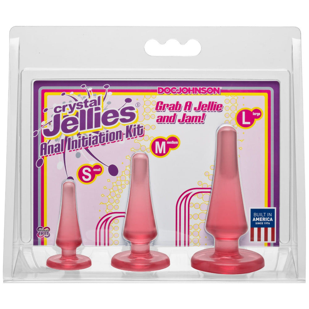 Crystal Jellies Gradual Anal Initiation Kit Anal Toys Doc Johnson Pink