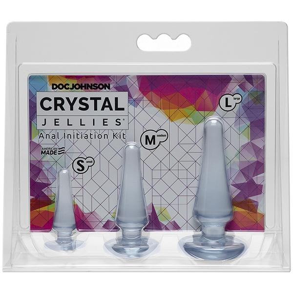 Crystal Jellies Gradual Anal Initiation Kit Anal Toys Doc Johnson Clear