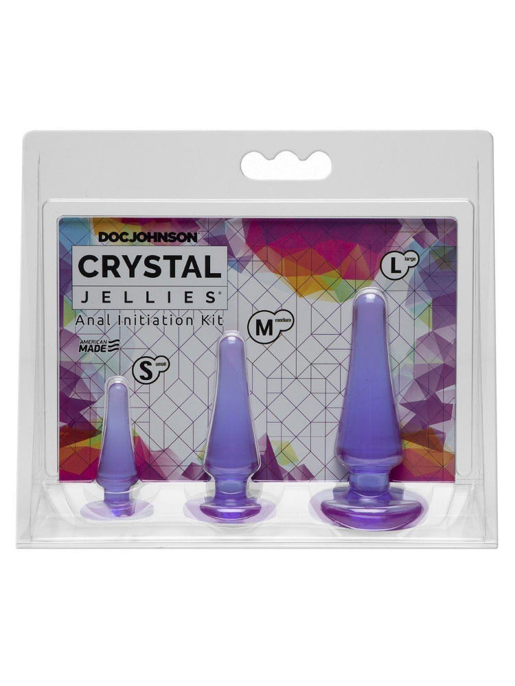 Crystal Jellies Gradual Anal Initiation Kit Anal Toys Doc Johnson Purple