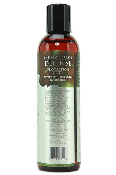 Defense Protection Plant Derived Glide Lubes and Massage Intimate Earth 4 oz. 