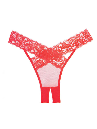 Adore Desiré Sheer Crotchless Panty Lingerie Allure Lingerie Red 