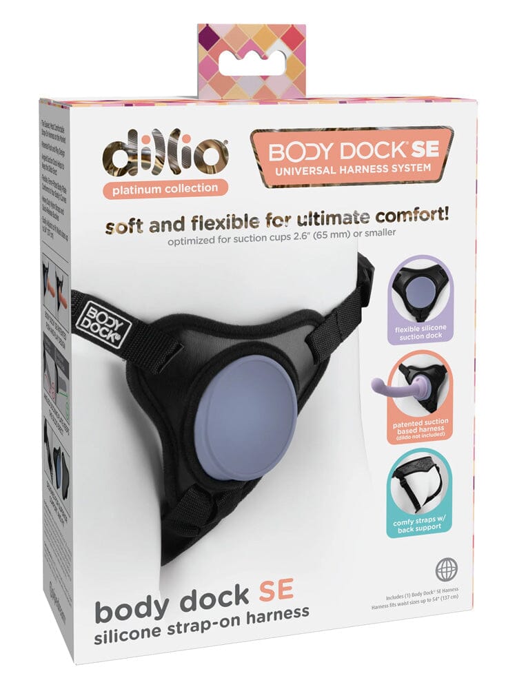 Dillio Body Dock SE Strap-On Harness Bondage and Fetish Pipedream Products Black/Purple