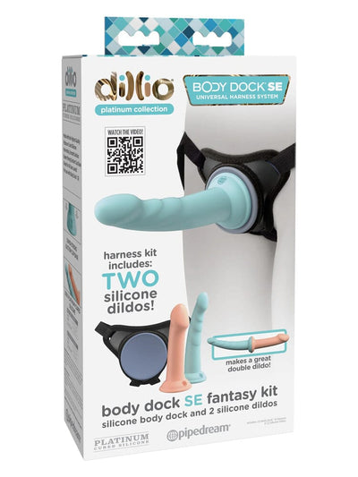 Dillio Body Dock SE Strap-On Fantasy Kit Bondage and Fetish Pipedream Products Black