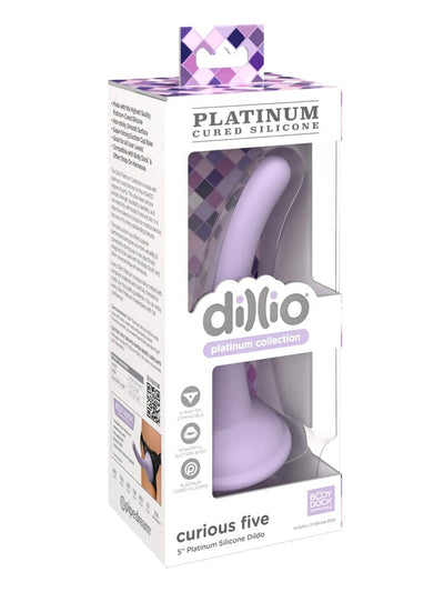 Dillio Platinum Silicone Curious Five Dildo Dildos Pipedream Products Purple