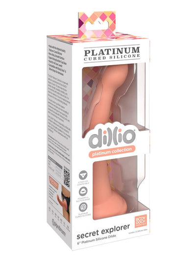 Dillio Platinum Silicone Secret Explorer Dildos Pipedream Products Purple