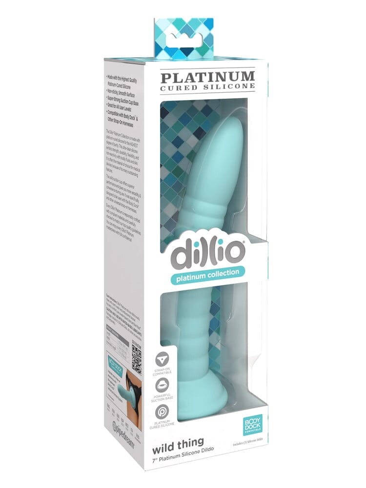 Dillio Platinum Silicone Wild Thing Dildo Dildos Pipedream Products Teal