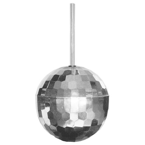 Disco Ball Shaped Party Drinking Cup Novelties and Games Kheper Games Silver