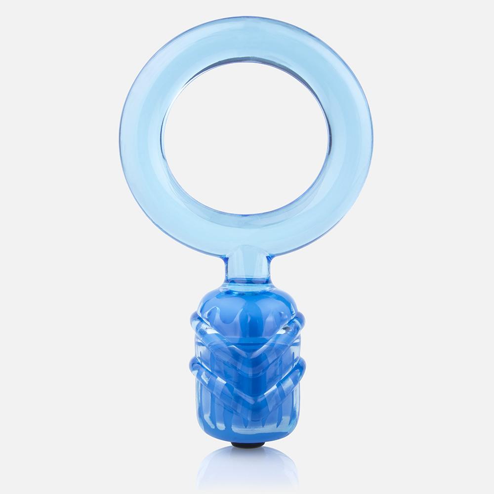 Dongle Vibrating Testicle & Penis Ring More Toys Screaming O Blue