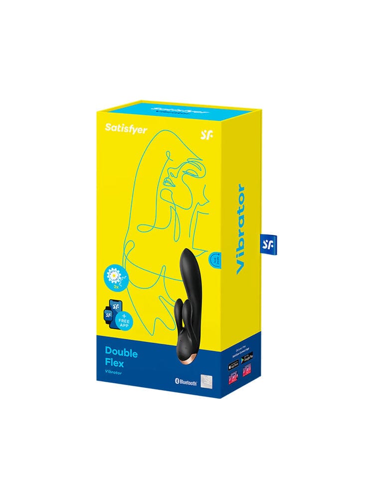 Double Flex Connect App Rabbit Vibrator Vibrators Satisfyer Black
