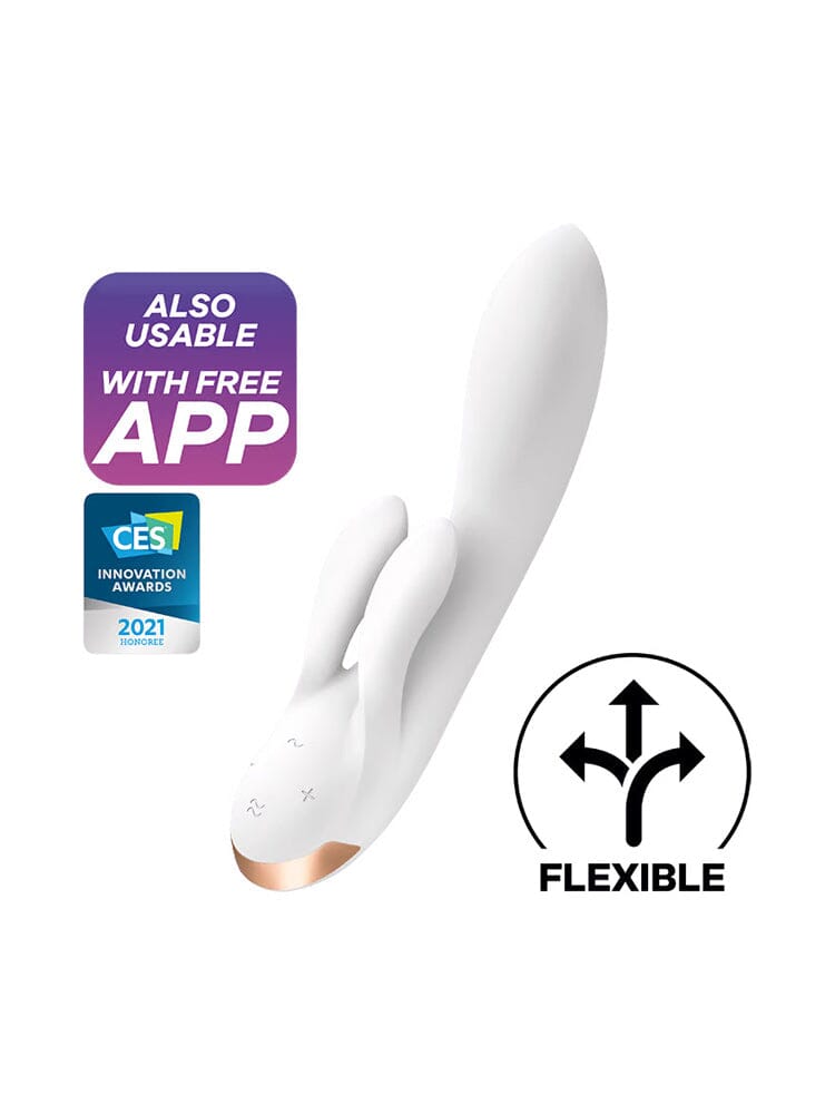 Double Flex Connect App Rabbit Vibrator Vibrators Satisfyer White