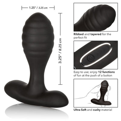 Eclipse Ergo-Soft Probe Silicone Butt Plug Anal Toys California Exotic Novelties Black