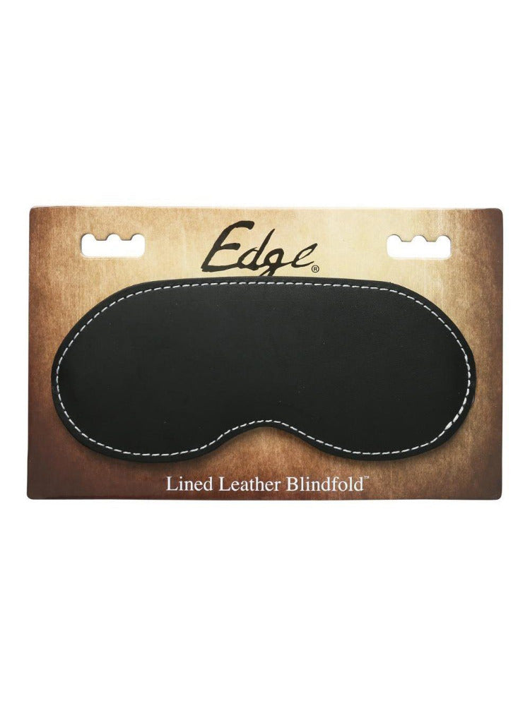 Edge Bondage Adjustable Leather Blindfold Bondage & Fetish Sportsheets International Black