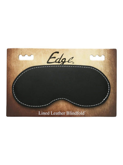 Edge Bondage Adjustable Leather Blindfold Bondage & Fetish Sportsheets International Black
