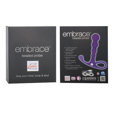 Embrace Beaded Rechargeable Anal Probe Anal Toys CalExotics Purple