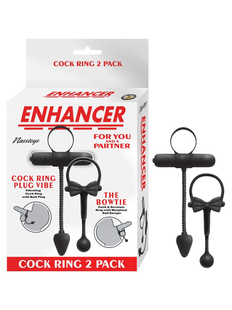 Enhancer 2 Pack Cock Ring & Plug Vibe Kit
