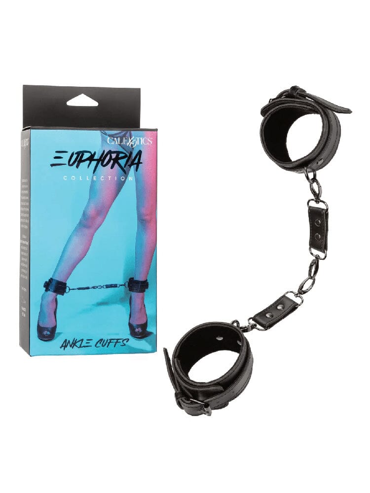 Euphoria Bondage Collection Ankle Cuffs Bondage & Fetish CalExotics Black