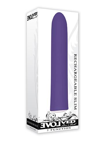 Rechargeable Slim Classic Vibrator Vibrators Evolved Novelties Purple