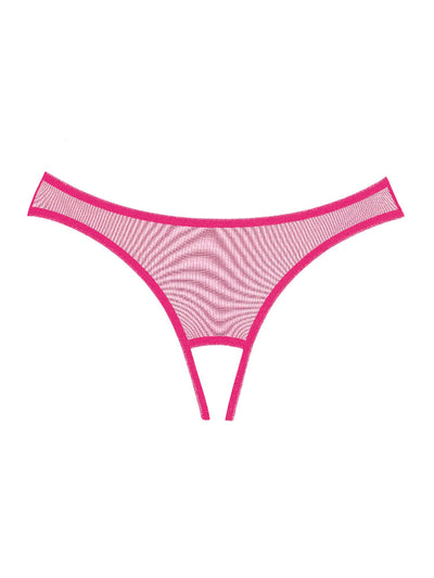 Adore Exposé Crotchless Mesh Panty Lingerie Allure Lingerie Hot Pink