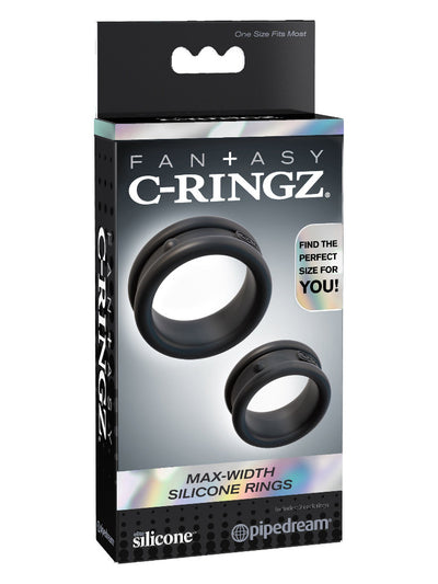 C-Ringz Max Width Erection Enhancers More Toys Pipedream Products Black