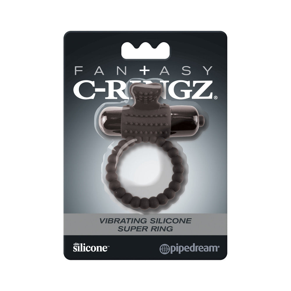 Fantasy C-Ringz Silicone Super Cock Ring More Toys Pipedream Products Black