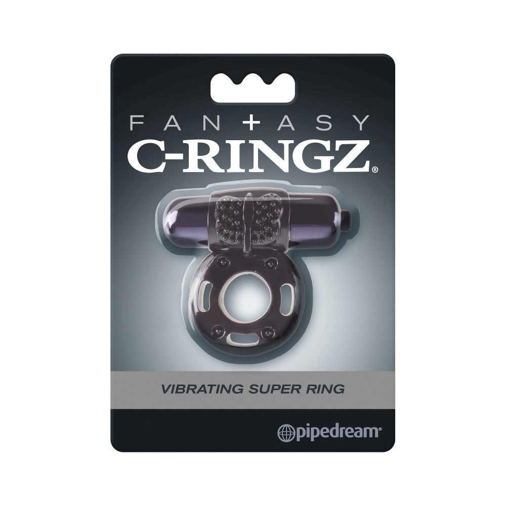 Fantasy Rings Vibrating Super Cock Ring More Toys Pipedream Products Black