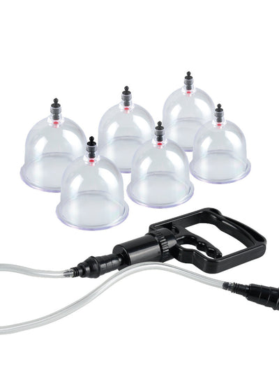 Fetish Fantasy Beginners 6 pc Cupping Set More Toys Pipedream Products Black/Clear