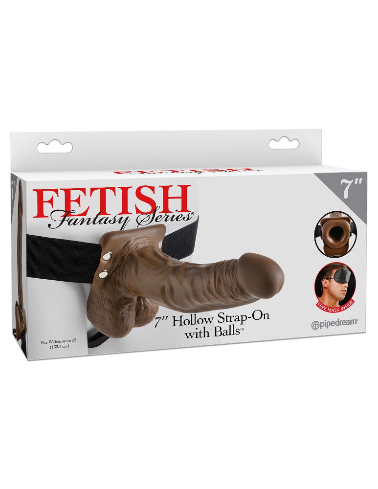 Fetish Fantasy Hollow Strap-On with Balls More Toys Pipedream Products Brown