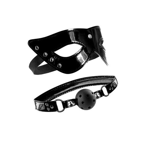 Fetish Fantasy Masquerade Mask & Ball Gag Bondage & Fetish Pipedream Products Black