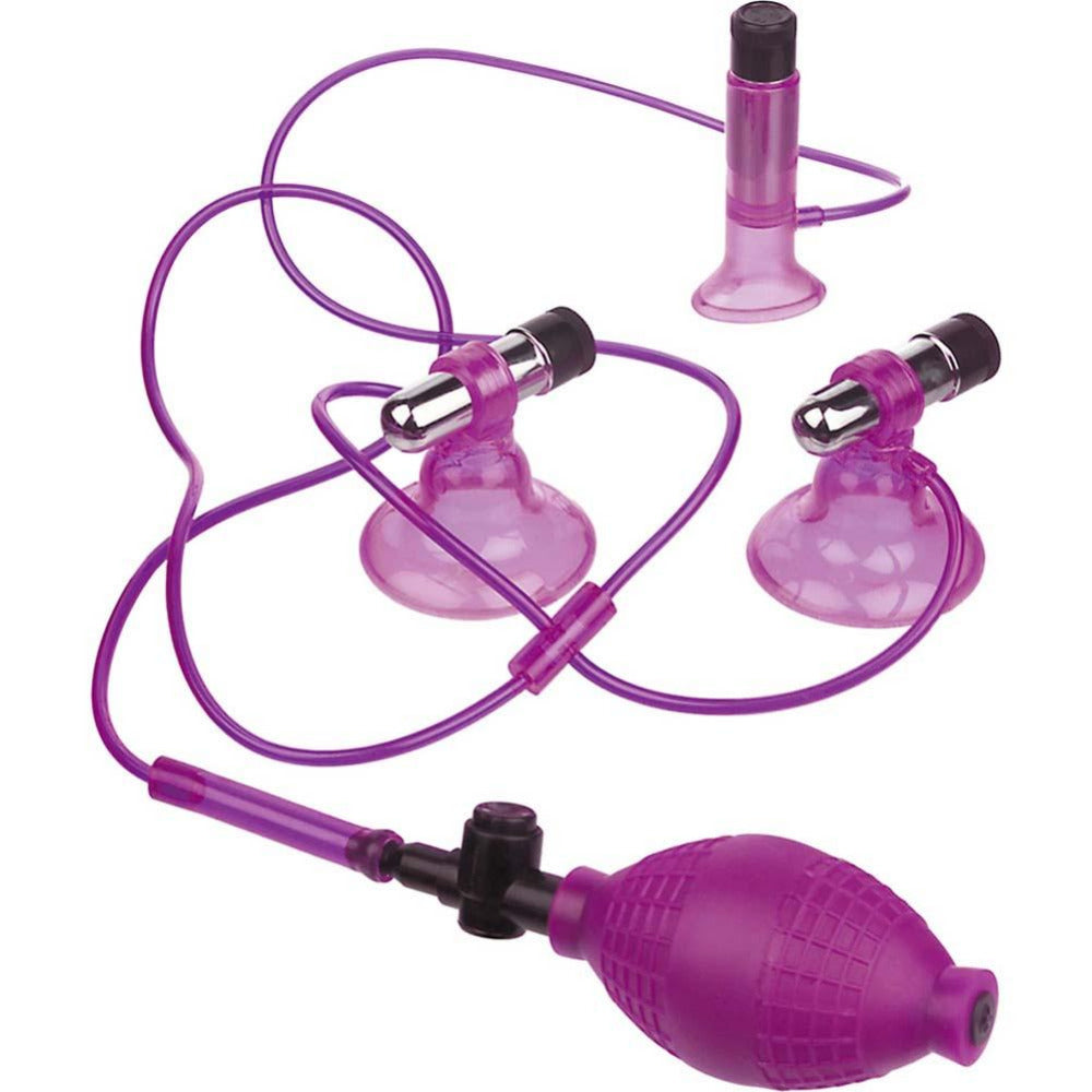 Fetish Fantasy Vibrating Triple Suckers More Toys Pipedream Products Purple
