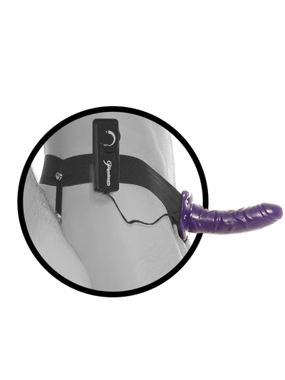 Fetish Fantasy Vibrating Hollow Strap-On More Toys Pipedream Products Purple