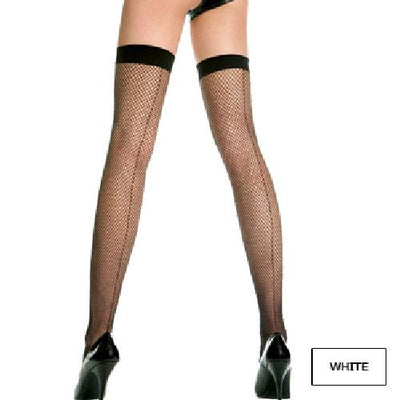 Fishnet Thigh High with Back Seam Lingerie Music Legs 