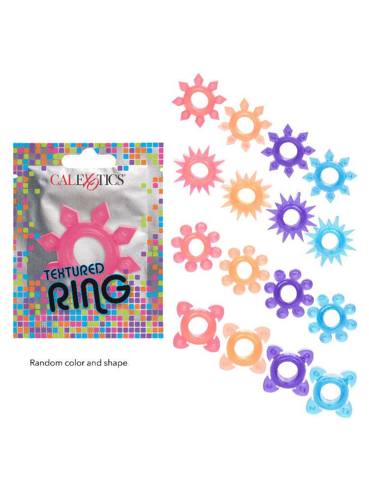 Textured Stretchy Cock Ring in Foil Pack More Toys CalExotics Assorted Colours