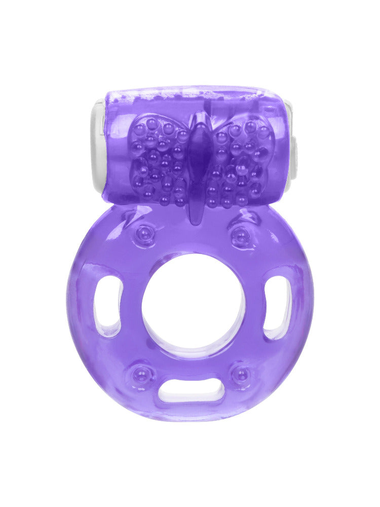 Vibrating Penis Ring in Foil Pack More Toys CalExotics Purple