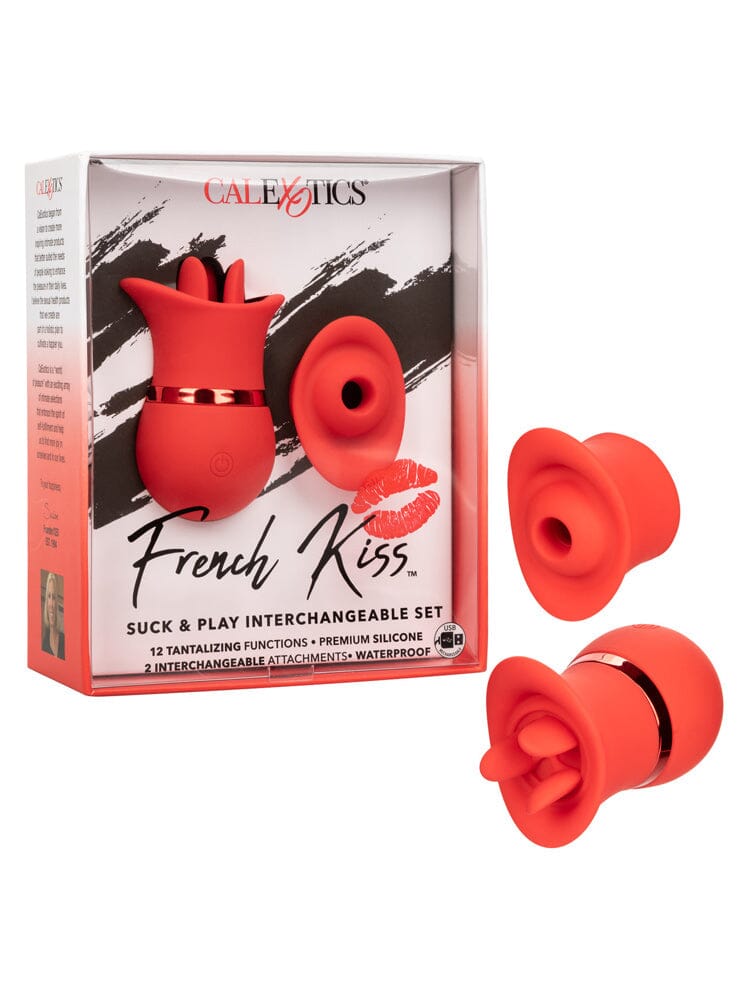 French Kiss Suck & Play Interchangeable Set Vibrators California Exotic Novelties 