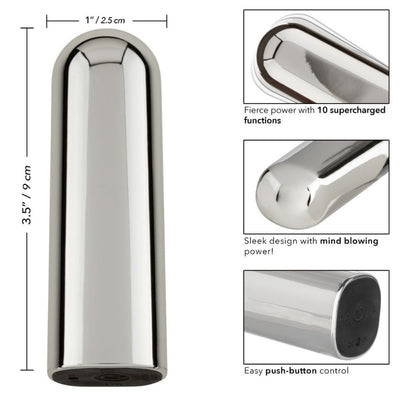 Glam Fierce Power Bullet Vibrator Vibrators California Exotics Novelties - Silver