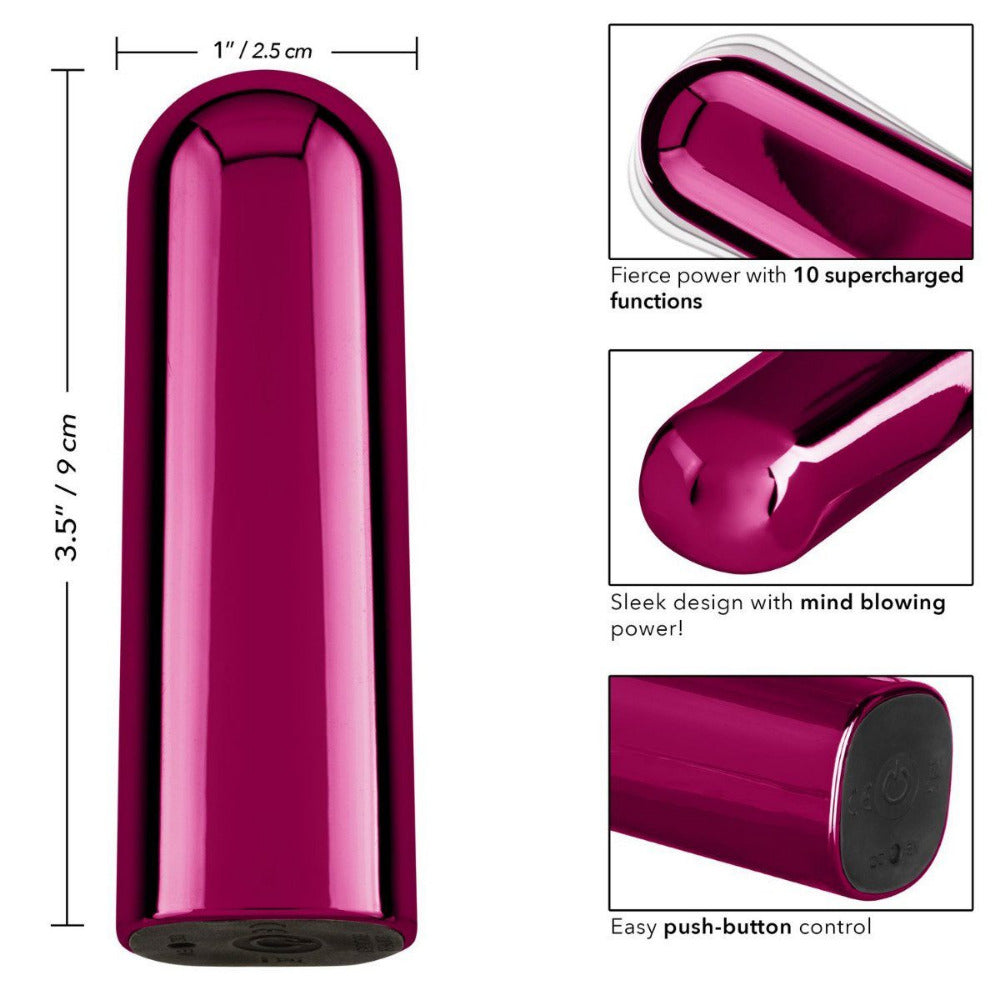Glam Fierce Power Bullet Vibrator Vibrators California Exotics Novelties - Pink