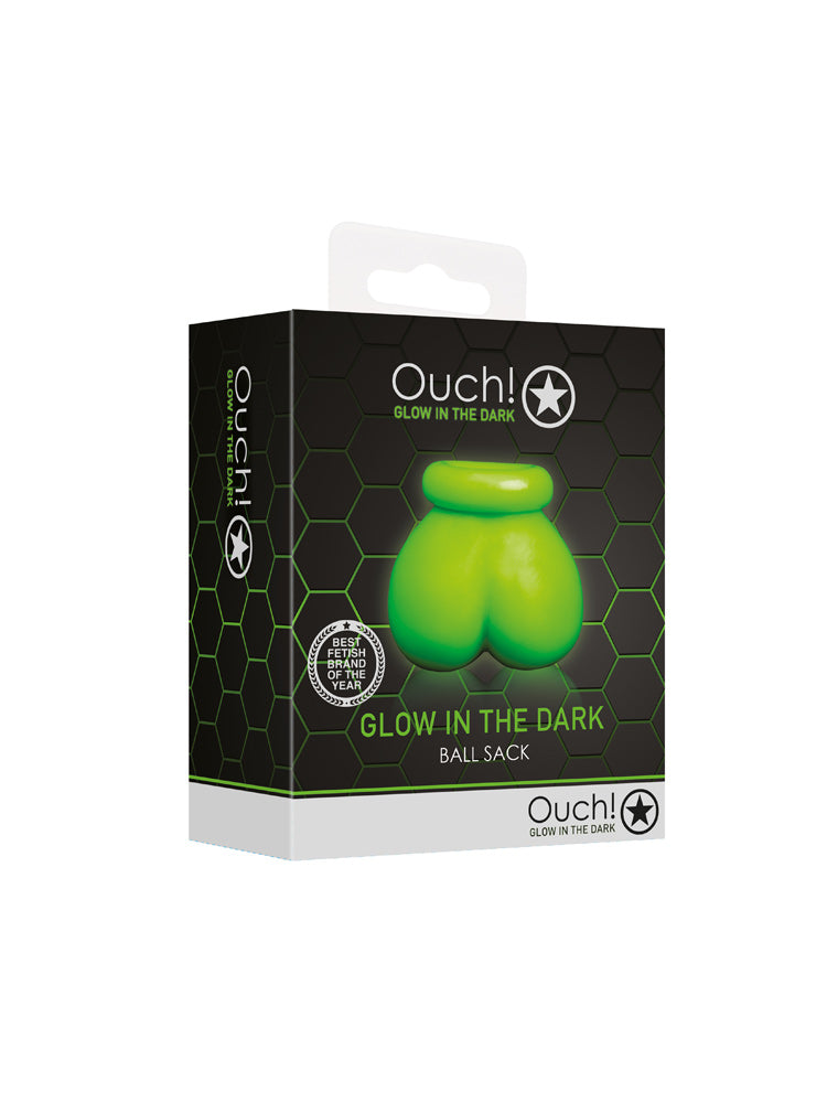 OUCH! Glow In The Dark Ball Sack Strap More Toys Shots America Green