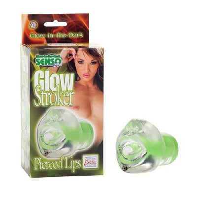 Glow Stroker Pierced Lips Pocket Pussy Masturbators CalExotics