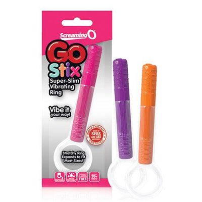 Go Stix Super Slim Vibrating Cock Ring More Toys Screaming O 