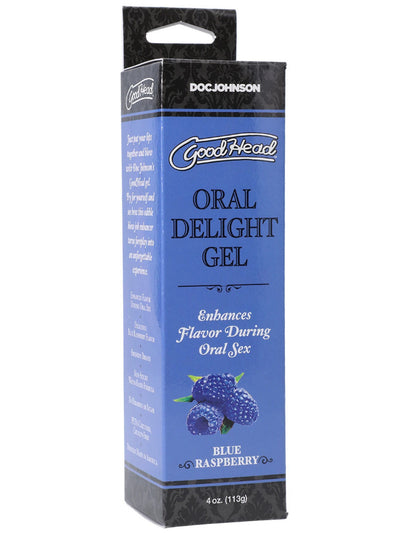 Goodhead Oral Delight Gel Sexual Enhancers Doc Johnson Blue Raspberry 4 fl. Oz