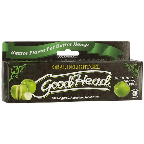 Goodhead Oral Delight Gel Sexual Enhancers Doc Johnson Green Apple 4 fl. Oz